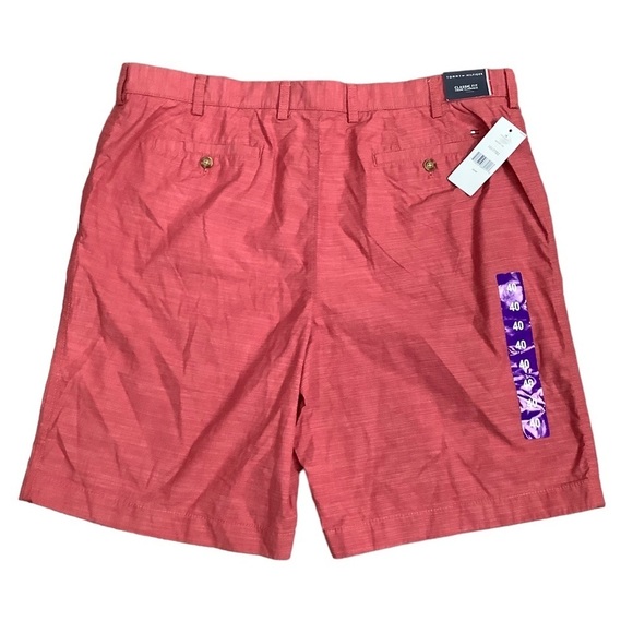 Men's Tommy Hilfiger 40 XL Khakis Chino Shorts Red Stretch Twill Classic Fit NWT - Picture 4 of 10